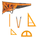 OLAMI ESC/COM- SET GEOMETRIA P/PIZARRON 5 PIEZAS C /COMPAS